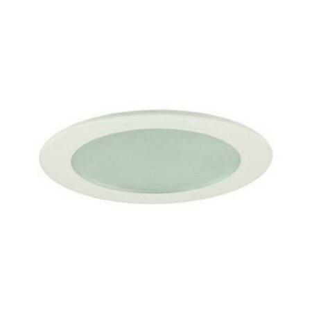 JESCO LIGHTING GROUP Aperture Low Voltage Flat Shower Trim With Frosted Glass- White TM409WH